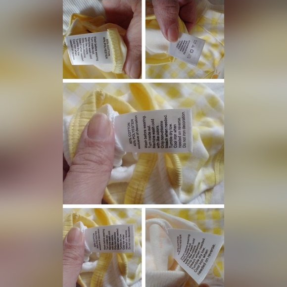 Set of 3 mamas sunshine baby onesies bodysuit yellow and orange 3 mo - Picture 6 of 10